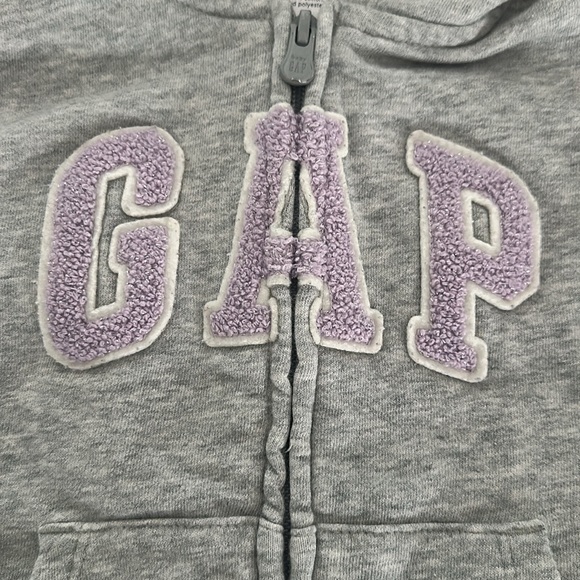 GAP Gray Zip-Up Hoodie with Logo - Picture 2 of 4